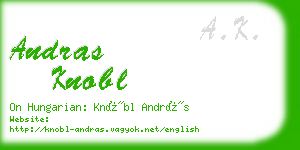 andras knobl business card